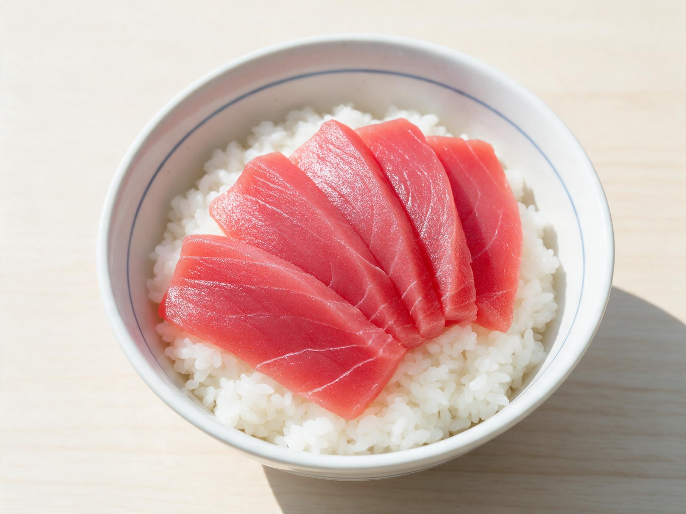 鮪の赤身をたっぷり盛った鮪丼